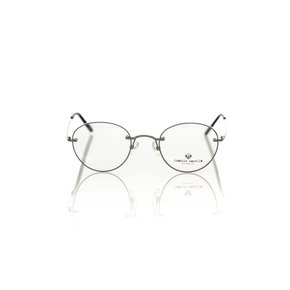 Frankie Morello Gray Metallic Men's Eyeglass Men's Frame